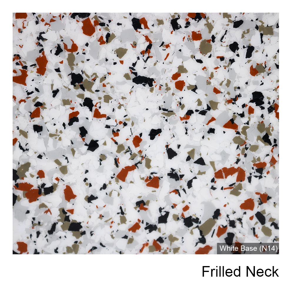 Colour Flake™ Frilled Neck Epoxy Flooring
