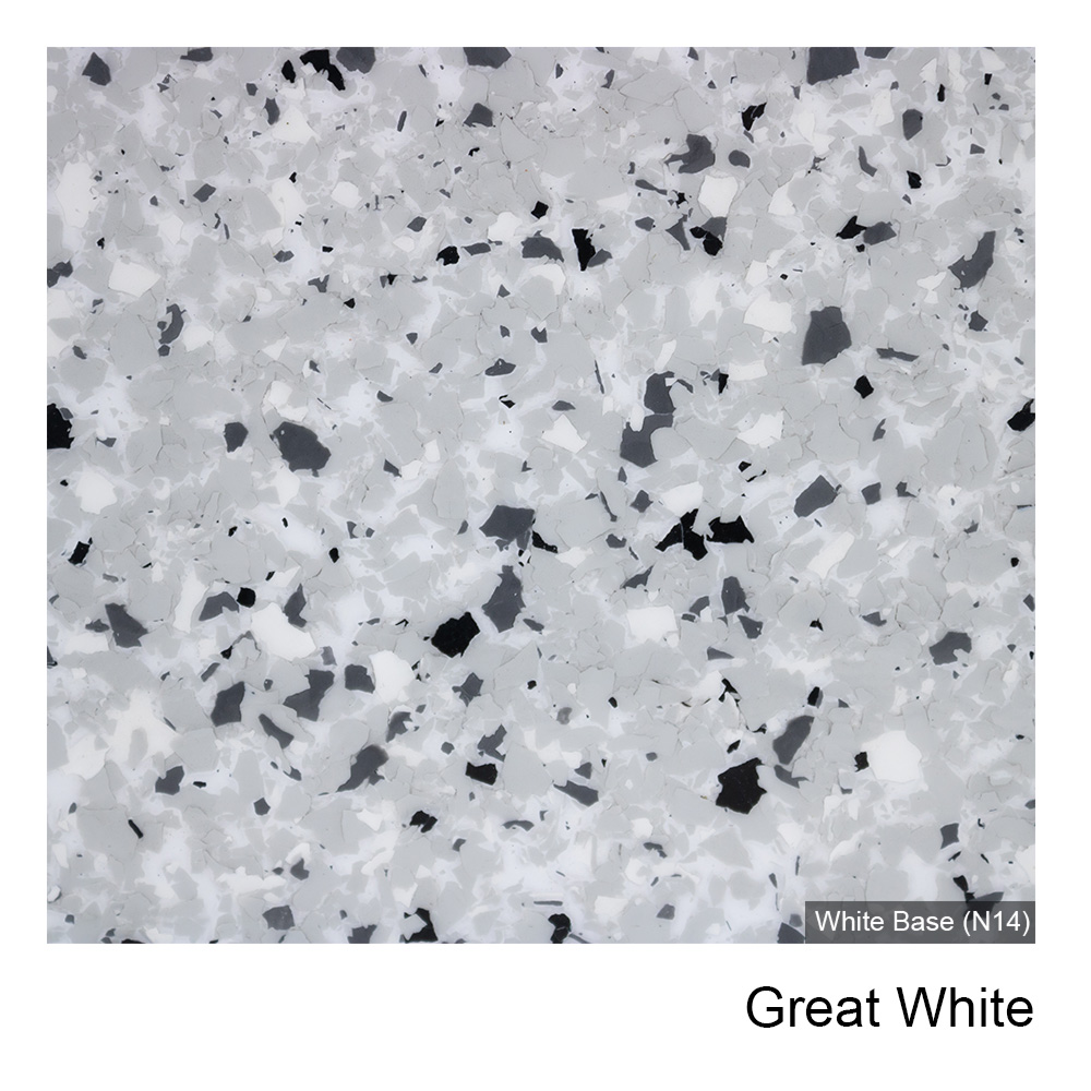 Colour Flake™ Great White Epoxy Flooring
