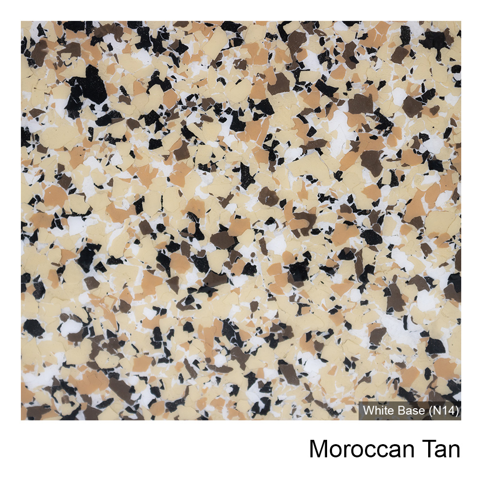 Colour Flake™ Moroccan Tan Epoxy Flooring