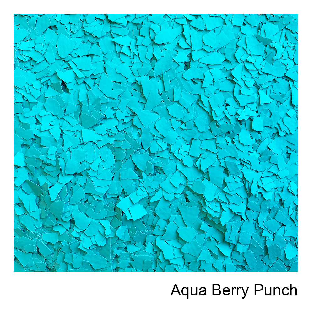 Colour Flake™ Aqua Berry Punch Epoxy Flooring