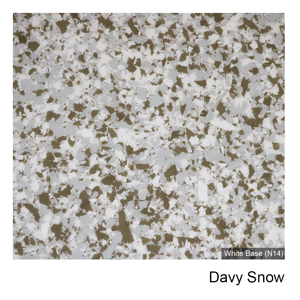 Colour Flake™ Davy Snow Epoxy Flooring