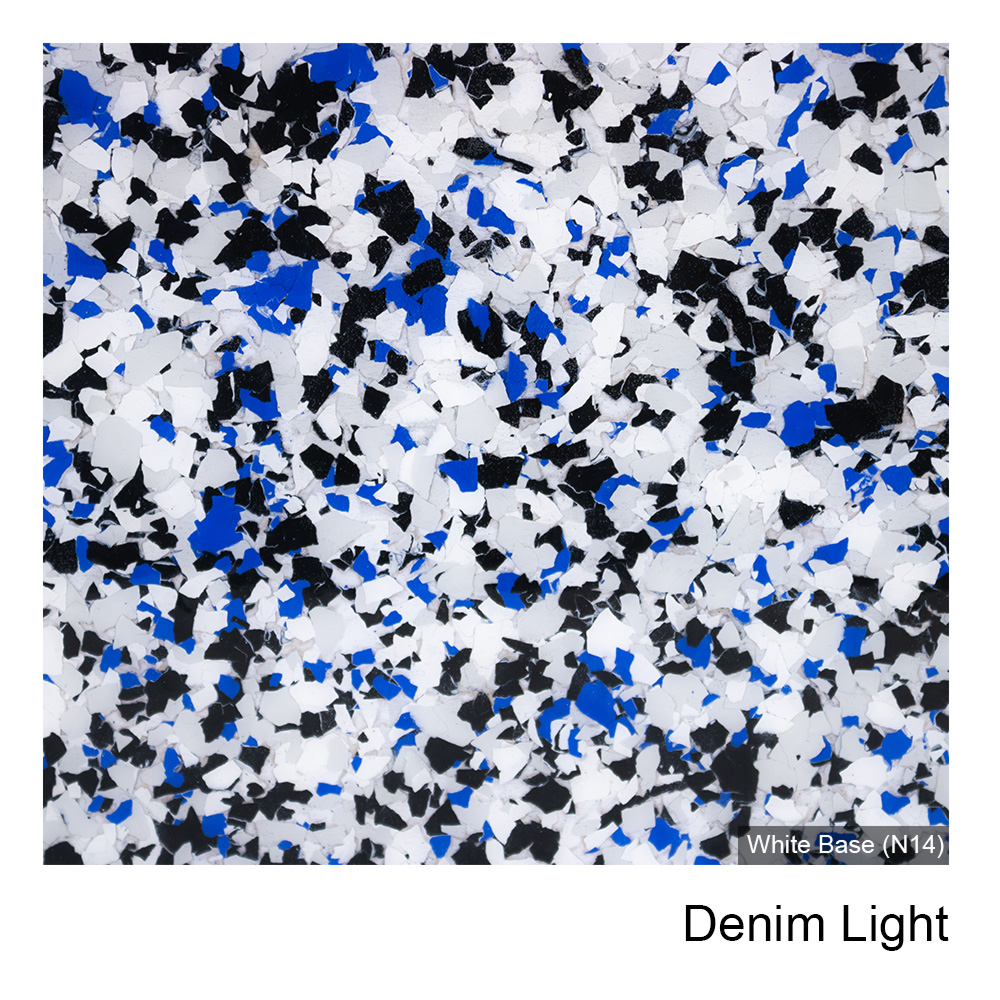 Colour Flake™ Denim Light Epoxy Flooring