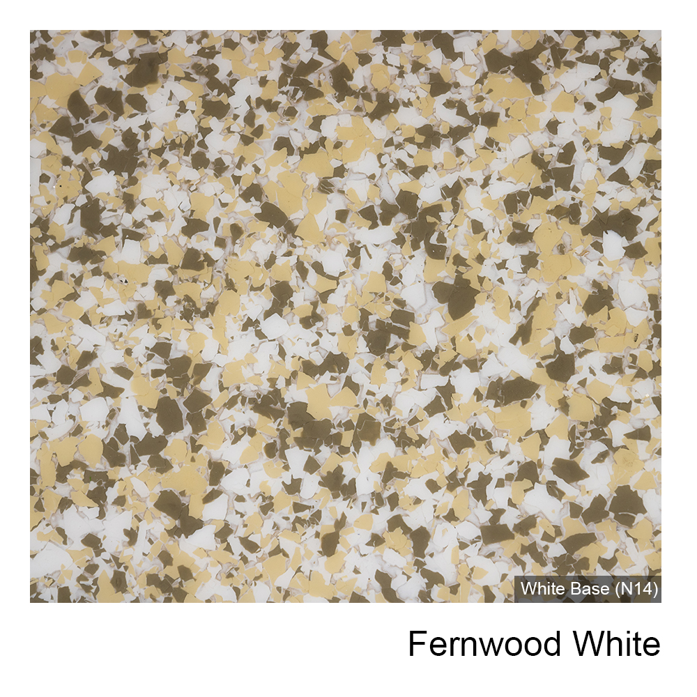 Colour Flake™ Fernwood White Epoxy Flooring